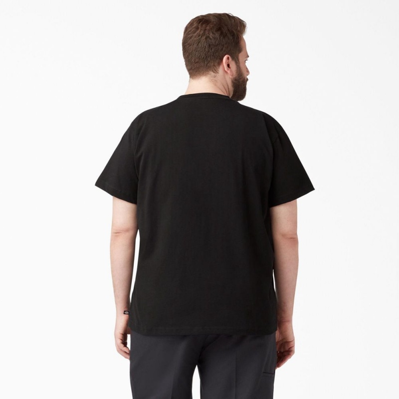 Black Men's Dickies Short Sleeve T-Shirt | GZE398251