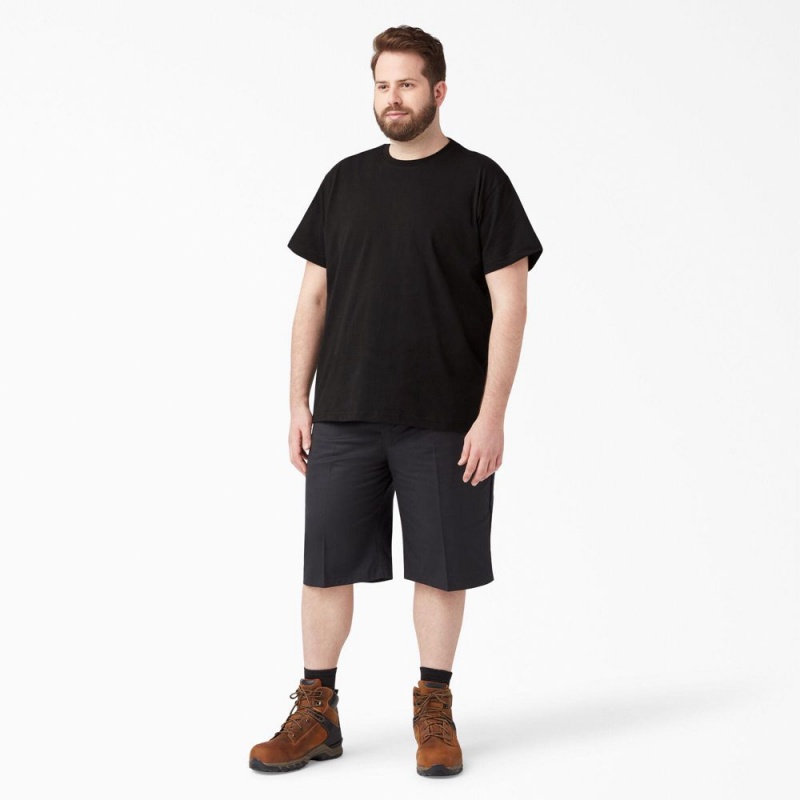 Black Men's Dickies Short Sleeve T-Shirt | GZE398251