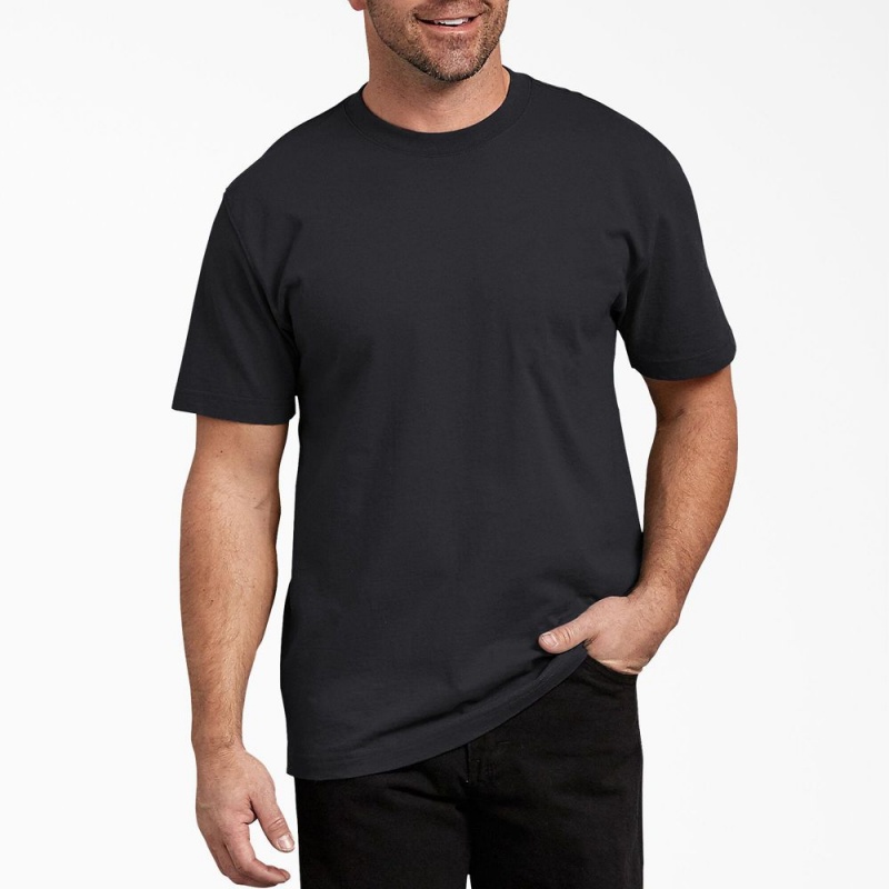 Black Men\'s Dickies Short Sleeve T-Shirt | GZE398251