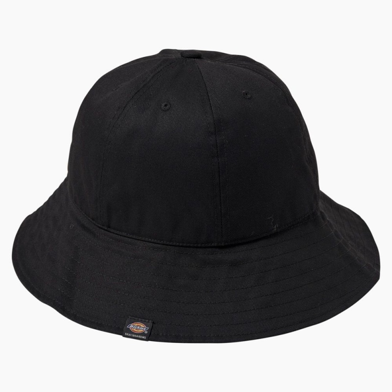 Black Men's Dickies Skateboarding Dome Bucket Hat | NZB734905