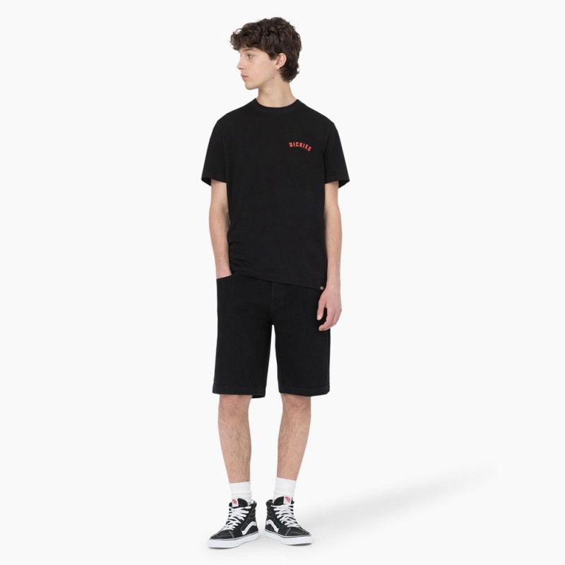 Black Men's Dickies Skateboarding Loose Fit Wingville Shorts | OYL675439