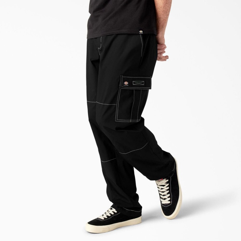 Black Men's Dickies Skateboarding Loose Fit Cargo Pants | QPK530769