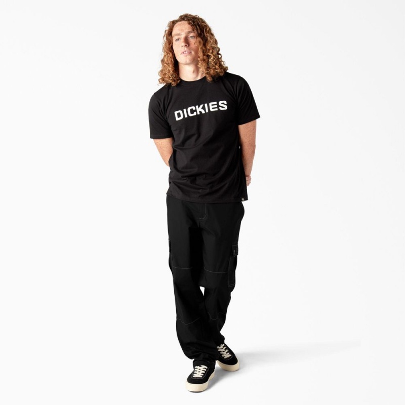 Black Men's Dickies Skateboarding Loose Fit Cargo Pants | QPK530769