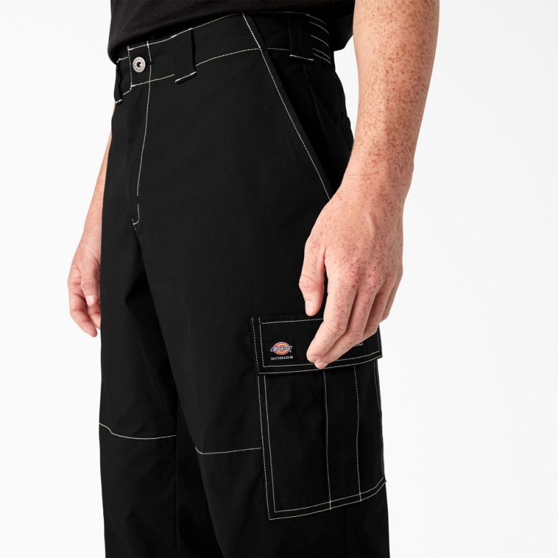 Black Men's Dickies Skateboarding Loose Fit Cargo Pants | QPK530769