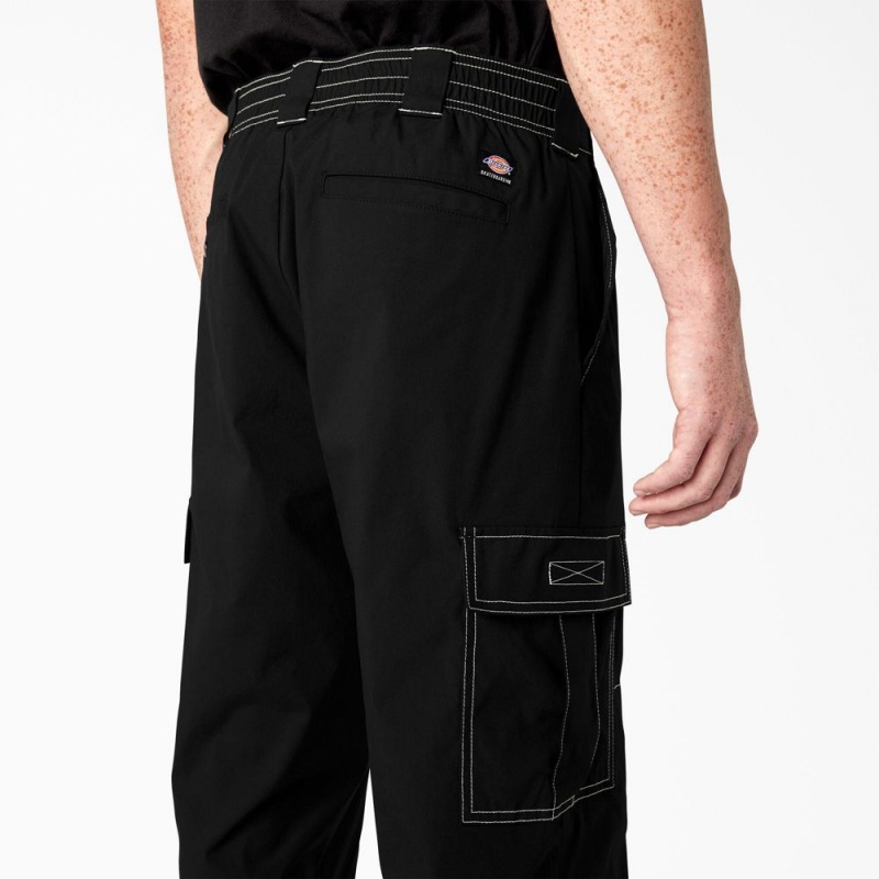 Black Men's Dickies Skateboarding Loose Fit Cargo Pants | QPK530769