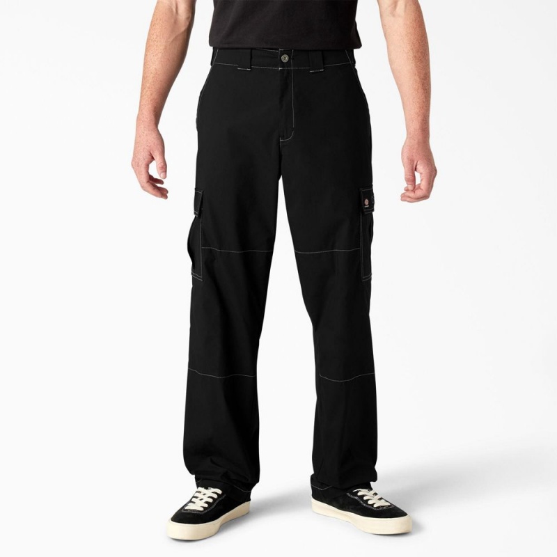 Black Men\'s Dickies Skateboarding Loose Fit Cargo Pants | QPK530769