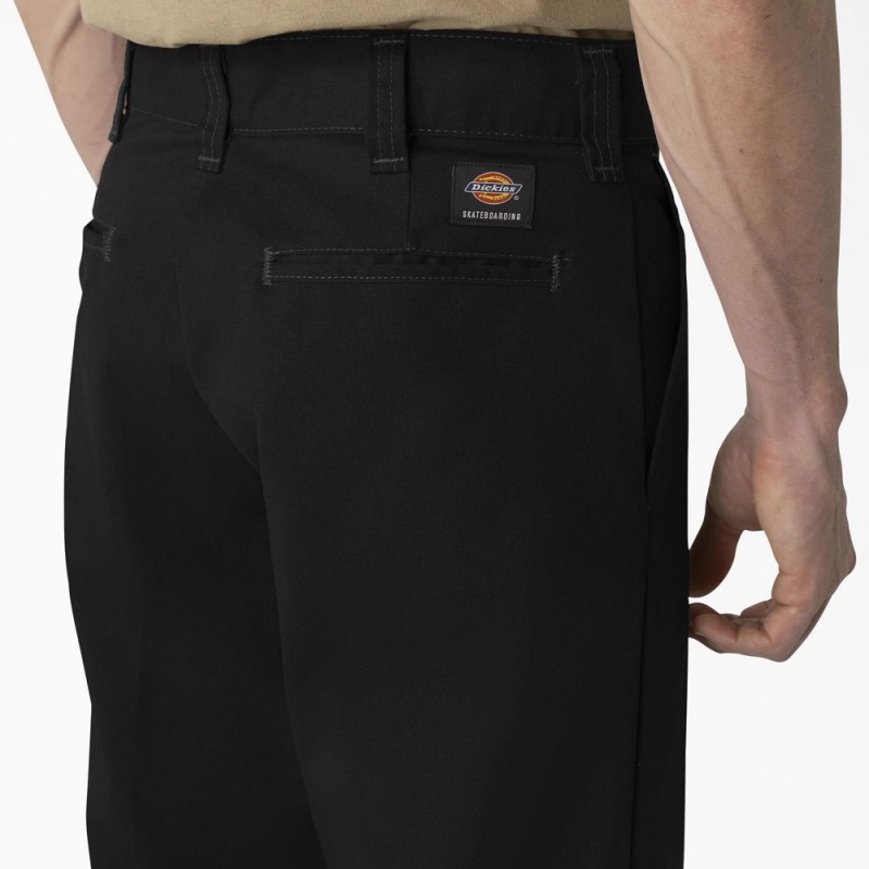 Black Men's Dickies Skateboarding Regular Fit Double Knee Pants | SCP653812