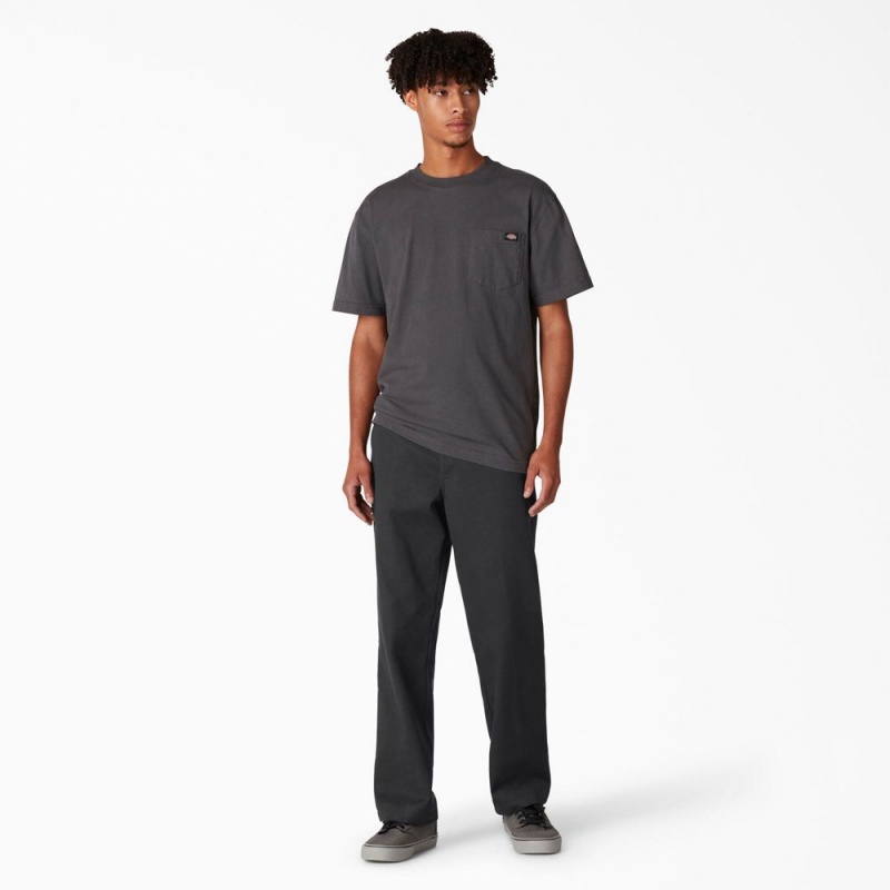 Black Men's Dickies Skateboarding Regular Fit Twill Pants | ZMV920438