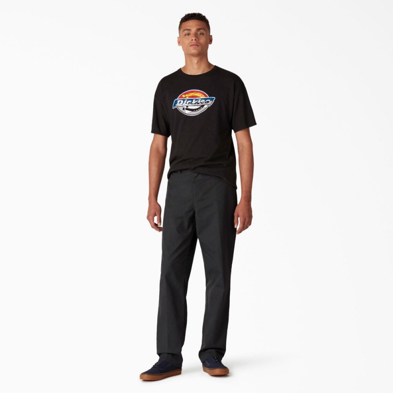 Black Men's Dickies Skateboarding Slim Fit Pants | KLZ047583