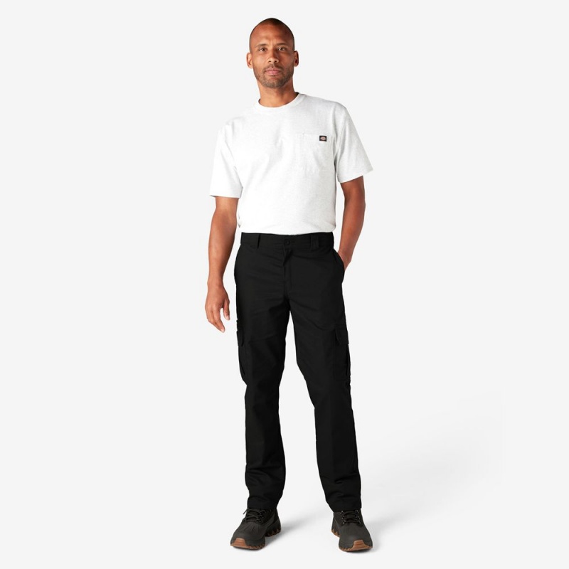 Black Men's Dickies Slim Fit Cargo Pants | CMK124083