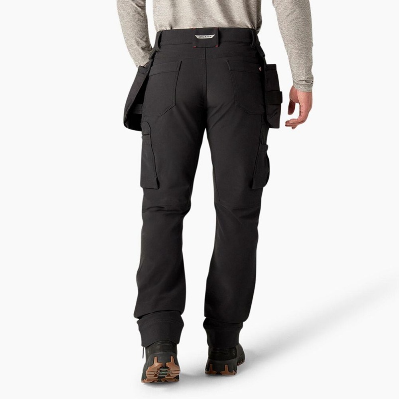 Black Men's Dickies Slim Fit Holster Double Knee Work Pants | HWZ587342