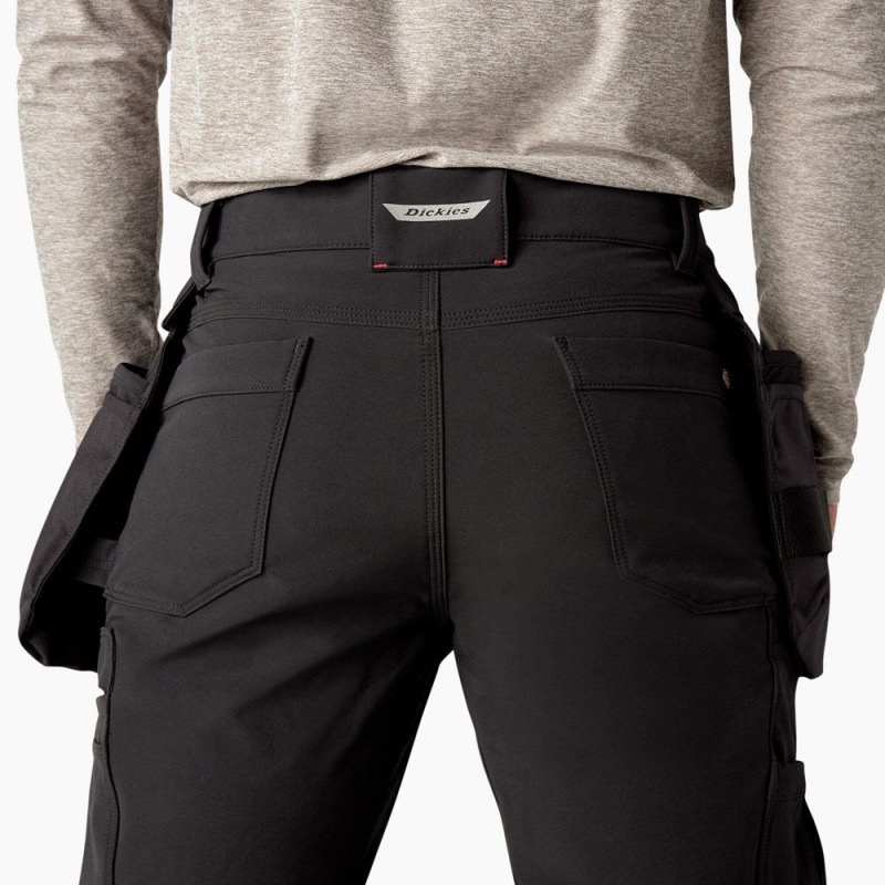 Black Men's Dickies Slim Fit Holster Double Knee Work Pants | HWZ587342