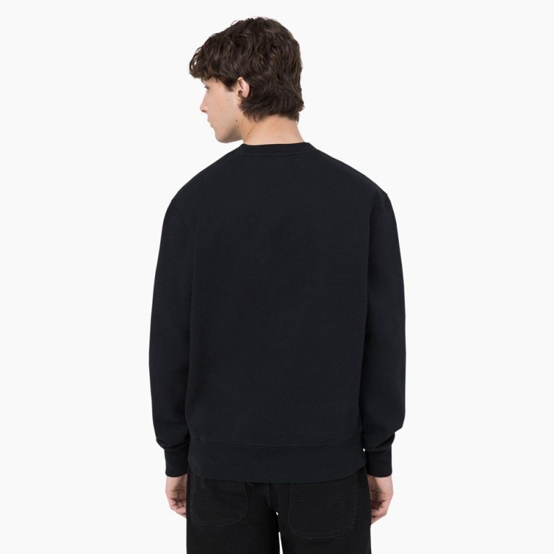 Black Men's Dickies Summerdale Sweatshirt | UKO374806