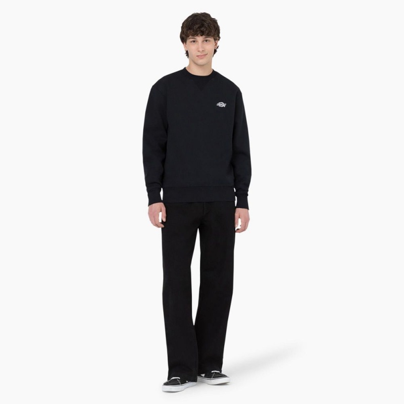 Black Men's Dickies Summerdale Sweatshirt | UKO374806