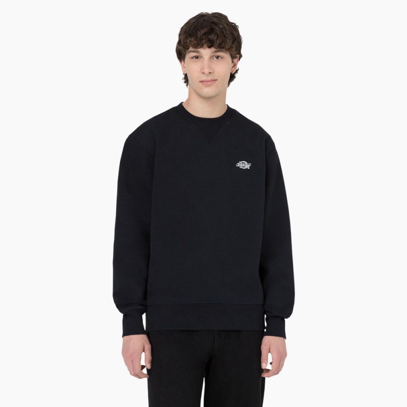 Black Men\'s Dickies Summerdale Sweatshirt | UKO374806