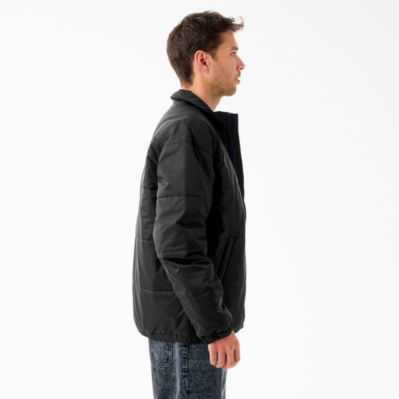 Black Men's Dickies Tom Knox Puffer Jacket | NID482795