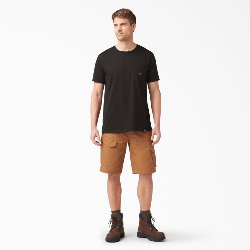 Black Men's Dickies Traeger x Pocket T-Shirt | HTI410826