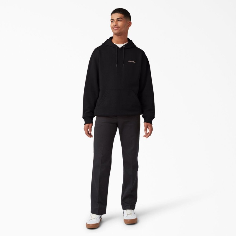 Black Men's Dickies Uniontown Hoodie | GSF752413