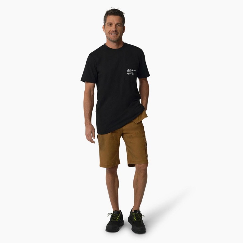 Black Men's Dickies United By Work Graphic Pocket T-Shirt | UDB267809