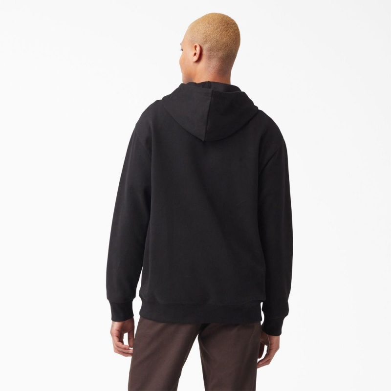 Black Men's Dickies Vincent Alvarez Embroidered Hoodie | BKY473120