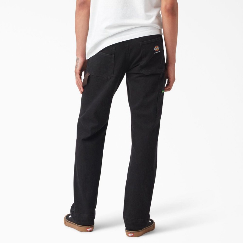 Black Men's Dickies Vincent Alvarez Relaxed Fit Carpenter Jeans | TVO506217