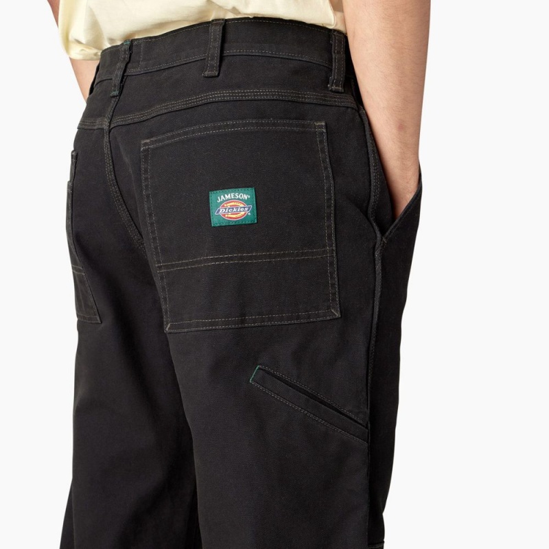 Black Men's Dickies x Jameson Double Knee Pants | WMB284671