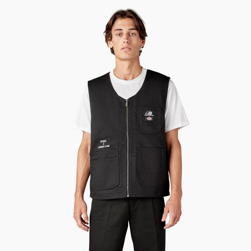 Black Men's Dickies x Lurking Class Vest | GJX892470