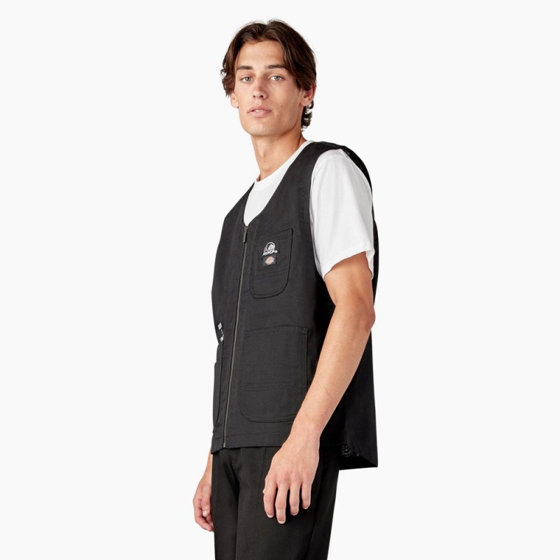 Black Men's Dickies x Lurking Class Vest | GJX892470