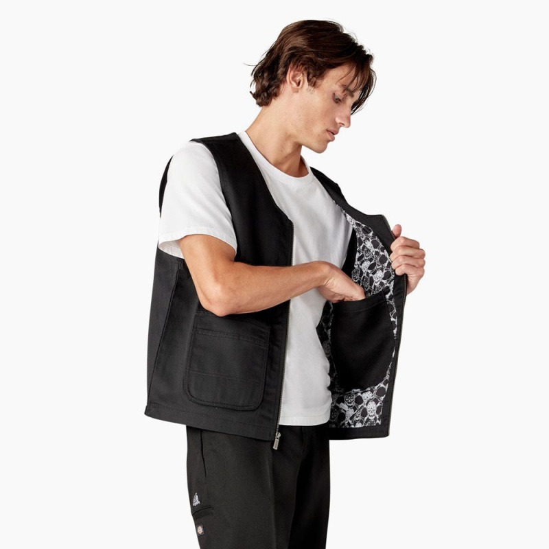 Black Men's Dickies x Lurking Class Vest | GJX892470