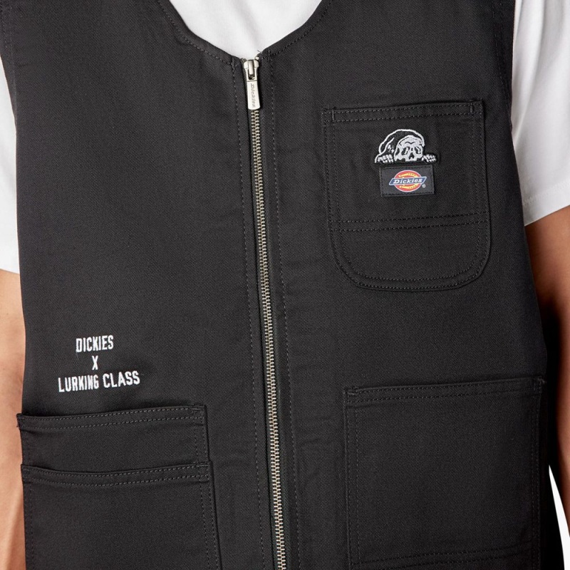 Black Men's Dickies x Lurking Class Vest | GJX892470