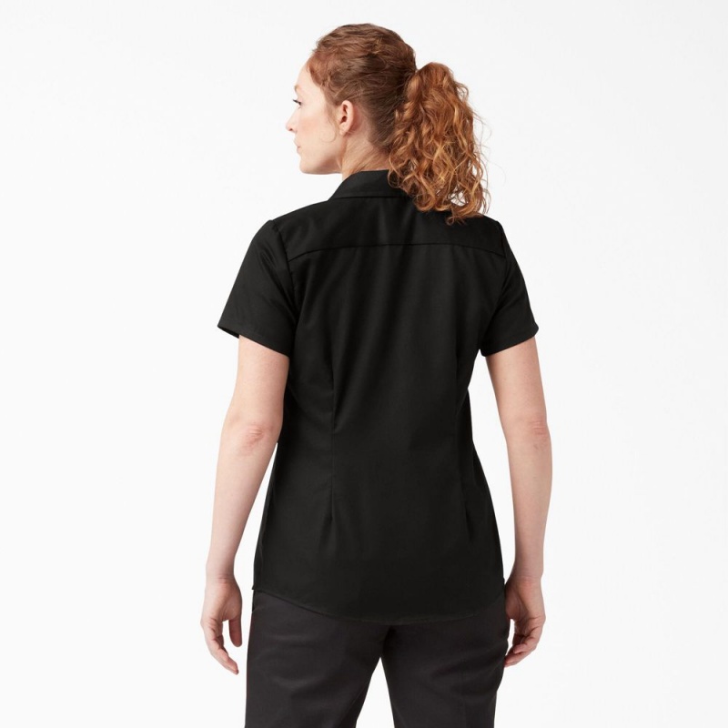 Black Women's Dickies 574 Original Work Shirts | HMT956432