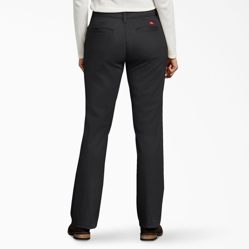 Black Women's Dickies Curvy Fit Pants | SEK248763