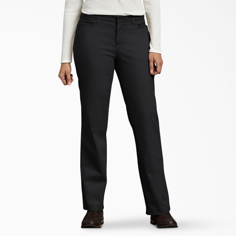 Black Women\'s Dickies Curvy Fit Pants | SEK248763