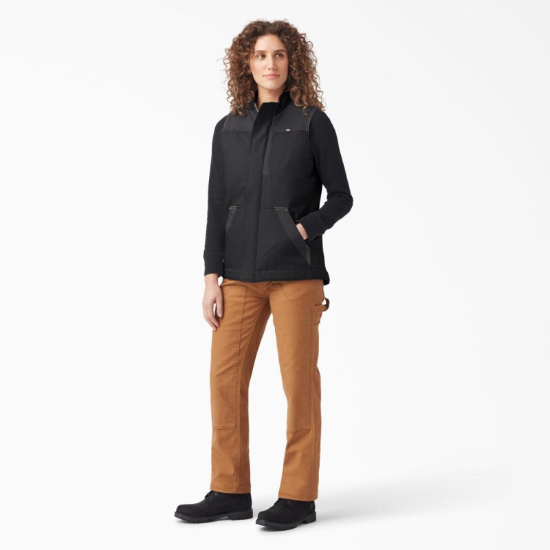 Black Women's Dickies DuraTech Renegade Vest | EOM721964