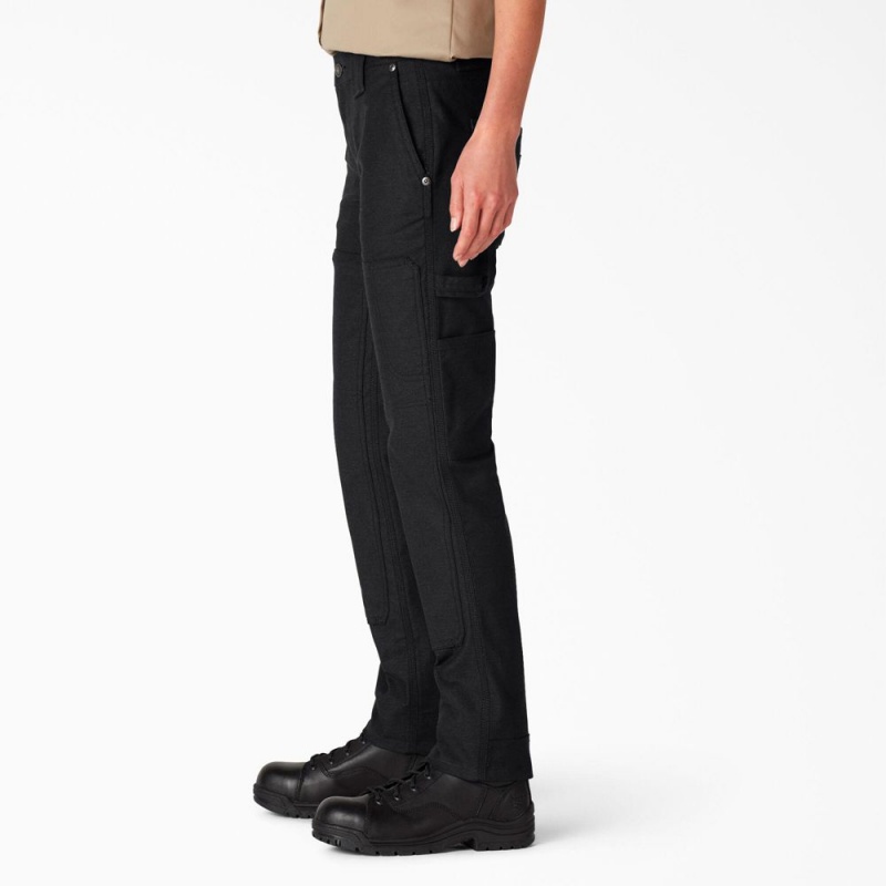 Black Women's Dickies FLEX DuraTech Straight Fit Pants | ZDI942036