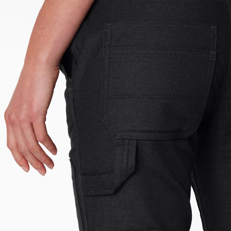 Black Women's Dickies FLEX DuraTech Straight Fit Pants | ZDI942036