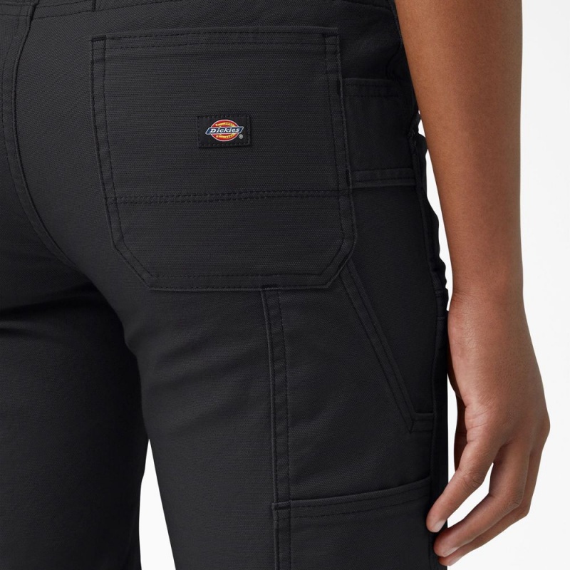 Black Women's Dickies FLEX DuraTech Straight Fit Shorts | YXH920187