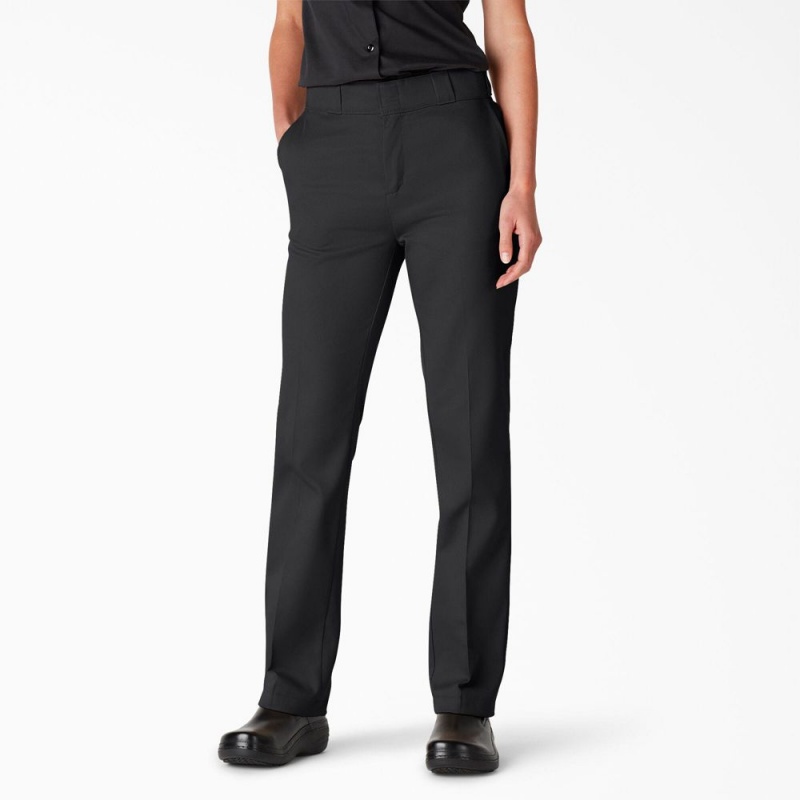 Black Women\'s Dickies FLEX Original Fit Work Pants | ASP718504