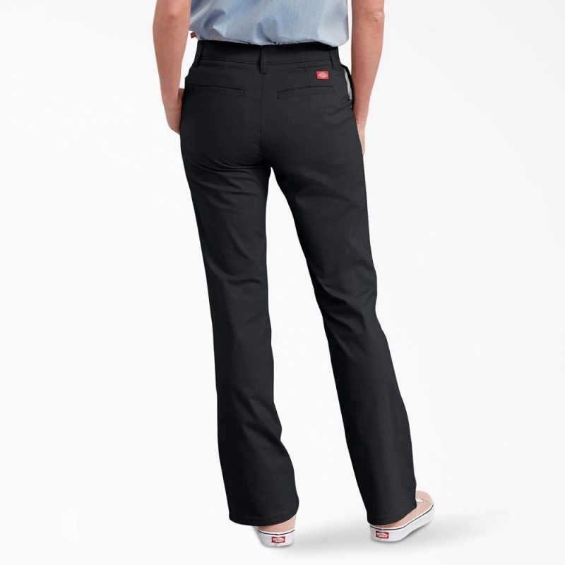 Black Women's Dickies FLEX Slim Fit Bootcut Pants | HAV490152