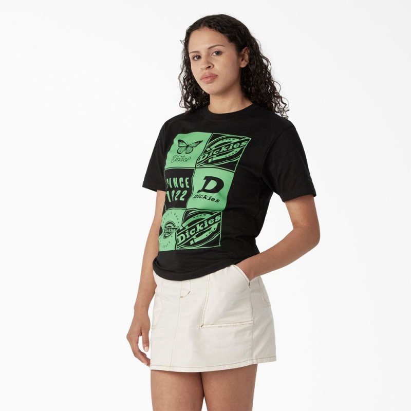 Black Women's Dickies Graphic Band T-Shirt | BSQ192567