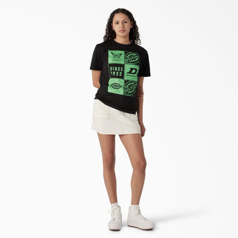 Black Women's Dickies Graphic Band T-Shirt | BSQ192567