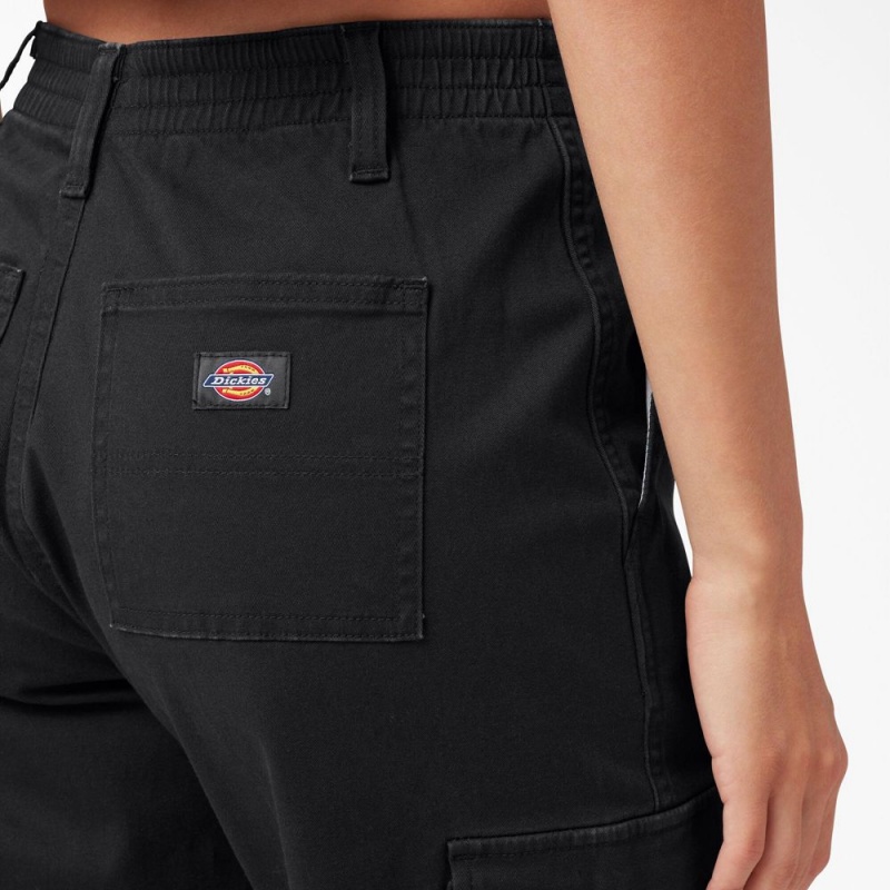 Black Women's Dickies High Rise Fit Jogger Cargo Pants | HTQ157694