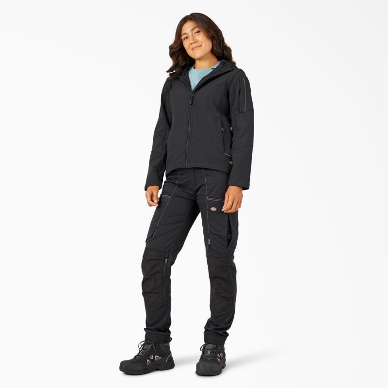 Black Women's Dickies Performance Workwear Softshell Jacket | DLI324805