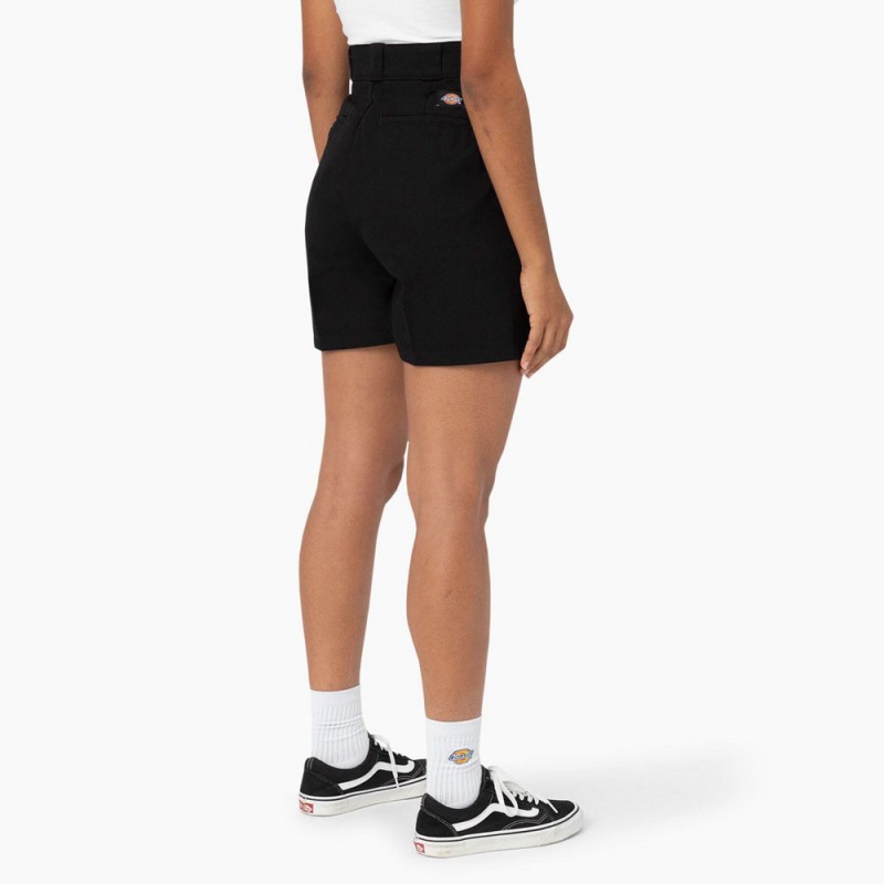 Black Women's Dickies Phoenix Shorts | IHM820174