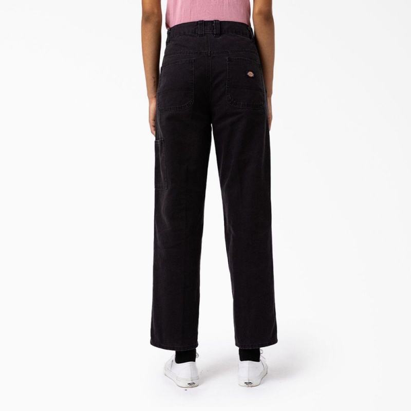 Black Women's Dickies Regular Fit Duck Pants | ESF386109