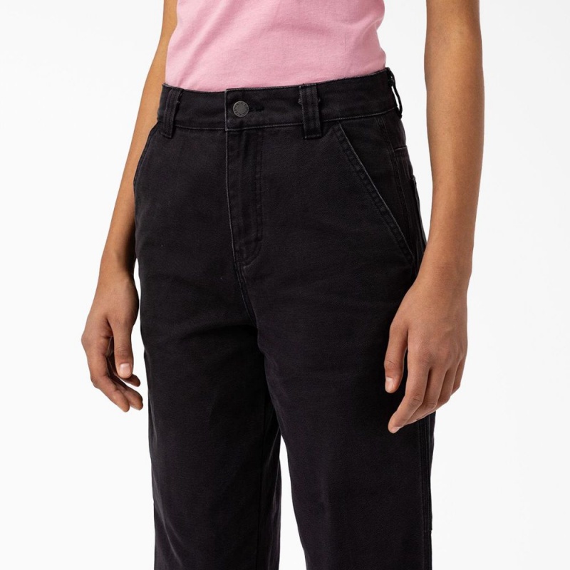 Black Women's Dickies Regular Fit Duck Pants | ESF386109