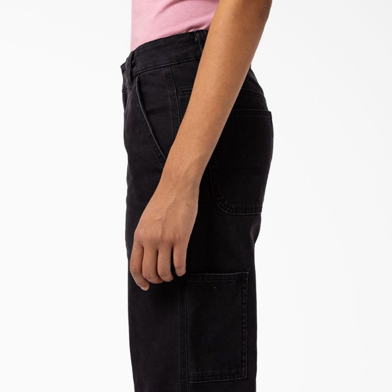 Black Women's Dickies Regular Fit Duck Pants | ESF386109