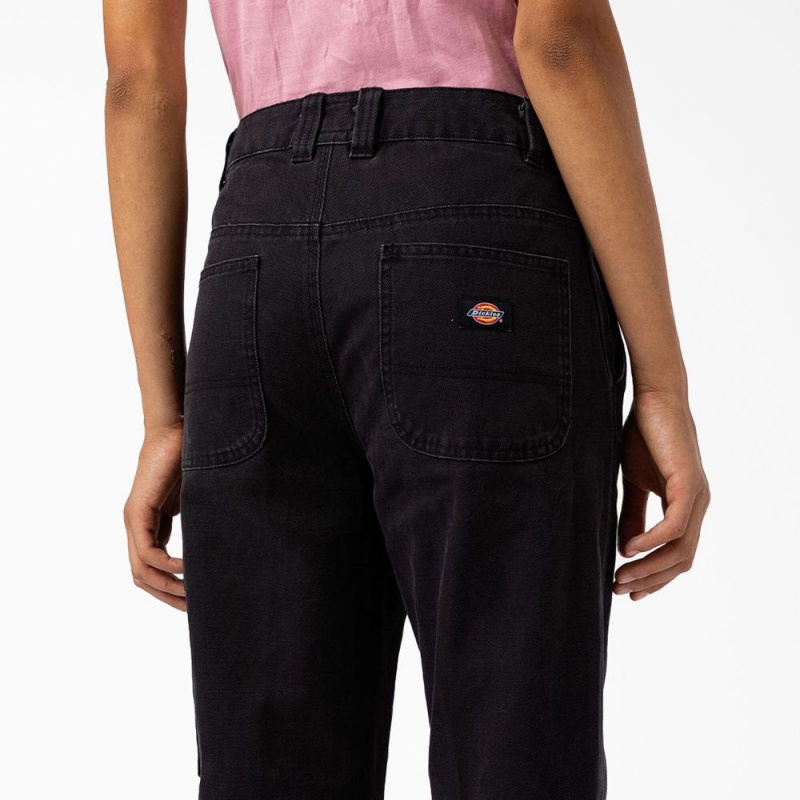 Black Women's Dickies Regular Fit Duck Pants | ESF386109