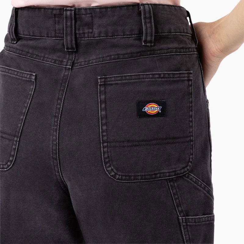 Black Women's Dickies Regular Fit Duck Shorts | IZX429061