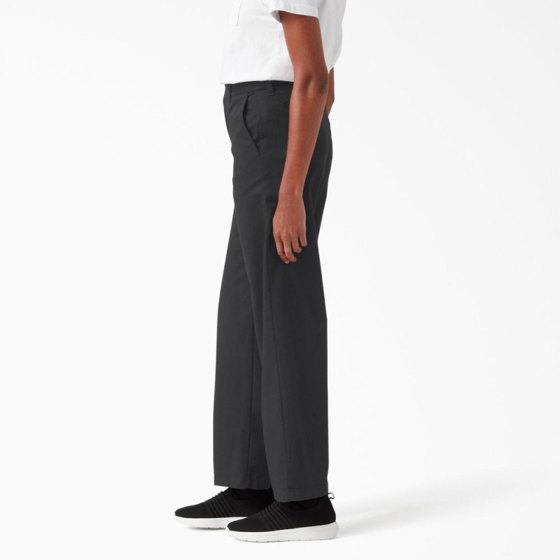 Black Women's Dickies Relaxed Fit Wide Leg Pants | GJR218934